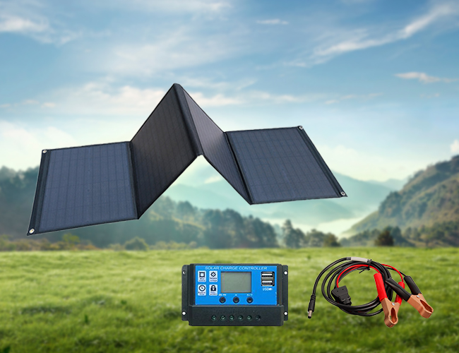 Folding solar panel solution accessory